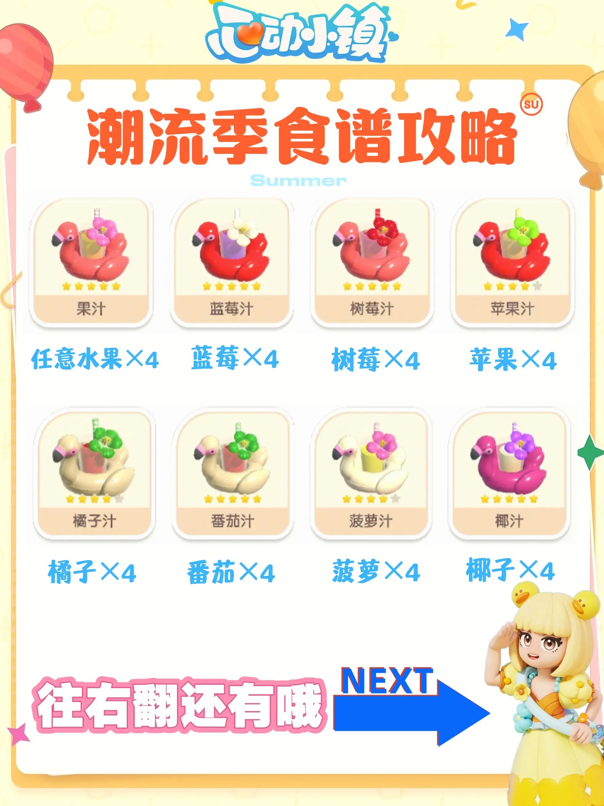 心动小镇潮流季食谱攻略