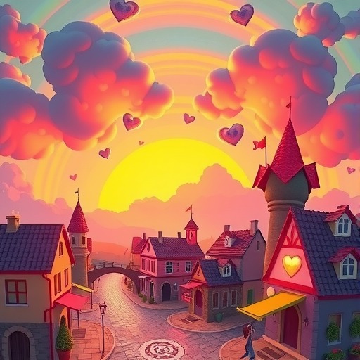 心动小镇小镇彩虹天来袭，快来看彩虹天必做