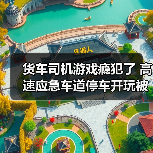 货车司机游戏瘾犯了 高速应急车道停车开玩被罚款（图1）