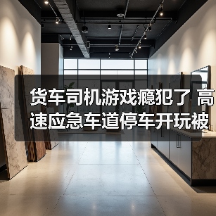 货车司机游戏瘾犯了 高速应急车道停车开玩被罚款（图2）