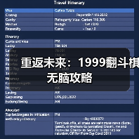 重返未来:1999翻斗棋无脑攻略(图1) 重返未来:1999翻斗棋无脑攻略(图1)