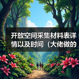 开放空间采集材料表详情以及时间(大佬做的不是我)(图3) 开放空间采集材料表详情以及时间(大佬做的不是我)(图3)