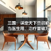 三国：谋定天下贾诩能当医生用，治疗量破万