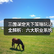 三国谋定天下策略玩法全解析:六大职业系统如何搭配?(图4) 三国谋定天下策略玩法全解析:六大职业系统如何搭配?(图4)