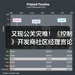 又现公关灾难！《控制》开发商社区经理言论
